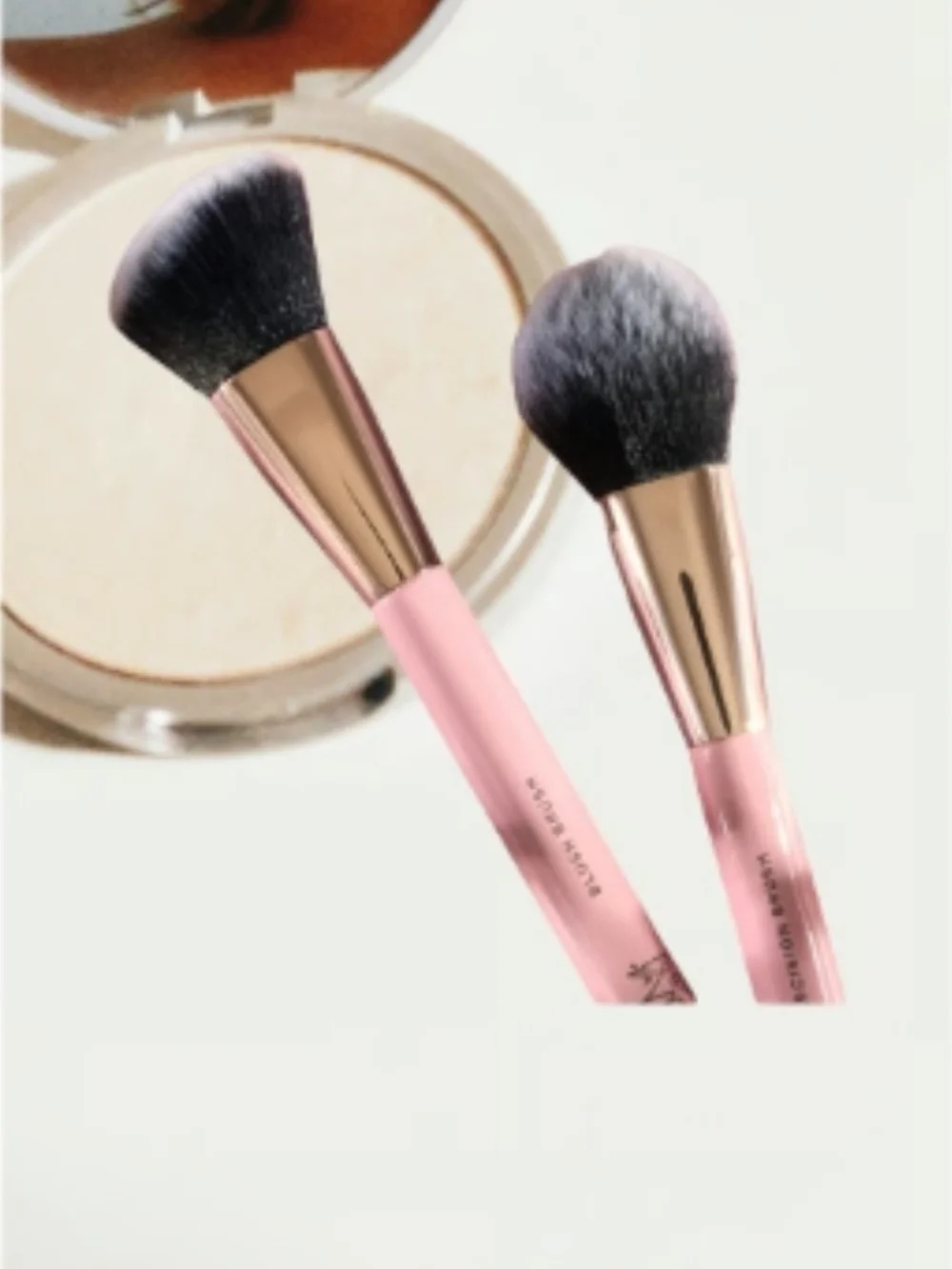 Mally Beauty Face Brush Duo - Full Face Precision & Blush Brush Set-NWT